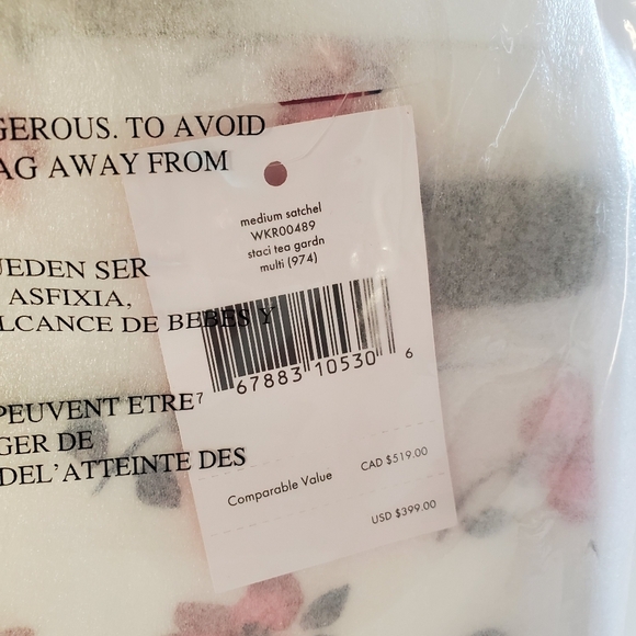 Kate Spade Staci Tea Garden Floral Medium Satchel Bag NWT - Picture 15 of 16